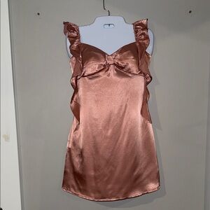 Elegant Satin Dress Blush color